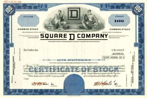 Square D Co. - Stock Certificate