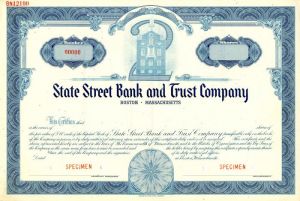 State Street Bank and Trust Co. - Stock Certificate