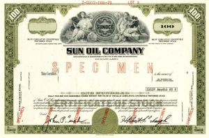 Sun Oil Co. - Stock Certificate