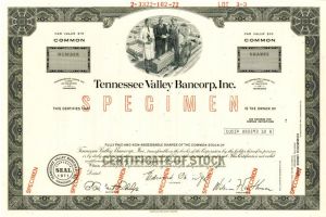 Tennessee Valley Bancorp, Inc. - Specimen Stock Certificate