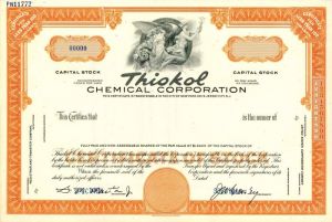 Thiokol Chemical Corporation - Stock Certificate