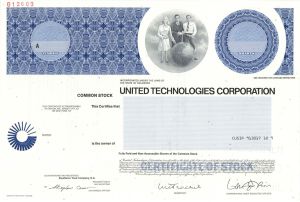 United Technologies Corp. - 2003 Specimen Stock Certificate