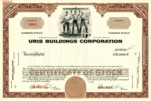 Uris Buildings Corporation - Stock Certificate