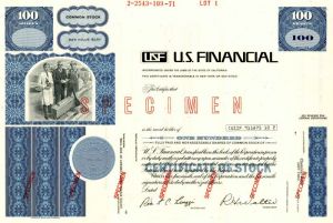 U.S. Financial (USF) - Specimen Stock Certificate