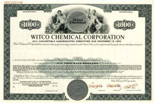 Witco Chemical Corporation - $1,000 Bond