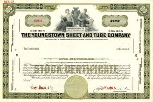 Youngstown Sheet and Tube Co. - Stock Certificate