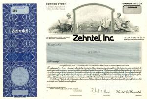 Zehntel, Inc. - Specimen Stock Certificate