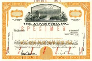 Japan Fund, Inc. - Specimen Stock Certificate