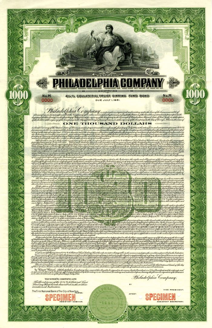 Philadelphia Co. - $1,000 - Bond