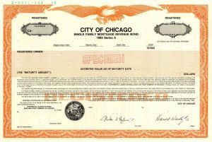 City of Chicago - Specimen Bond