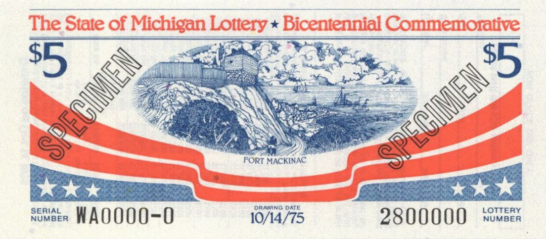 Bicentennial Lottery Ticket - Specimen