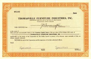 Thomasville Furniture Industries, Inc.