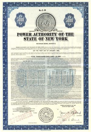 Power Authority of the State of New York - $5,000