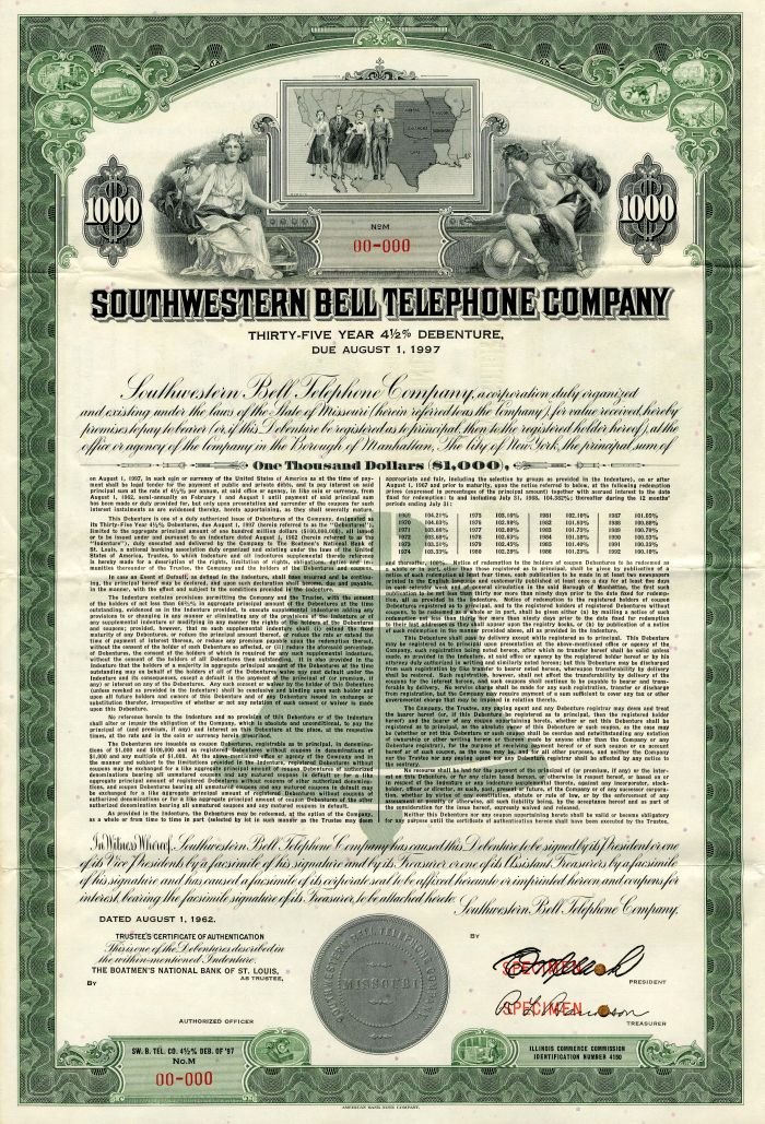 Southwestern Bell Telephone Co. - $1,000