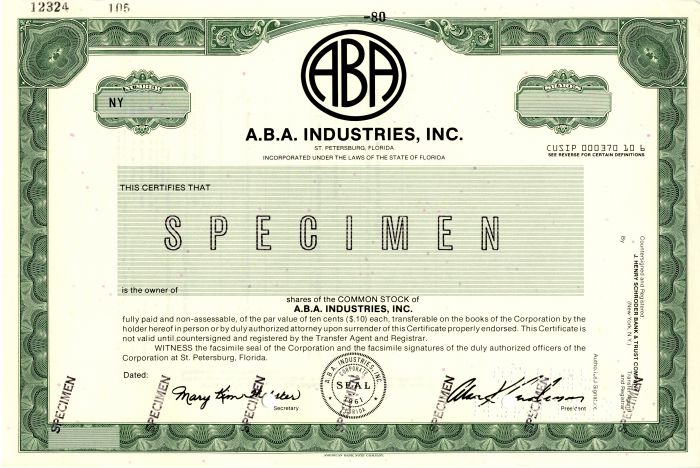 A.B.A. Industries, Inc.