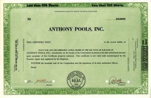 Anthony Pools, Inc.