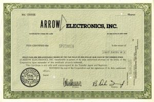 Arrow Electronics, Inc. - Specimen Stock Certificate