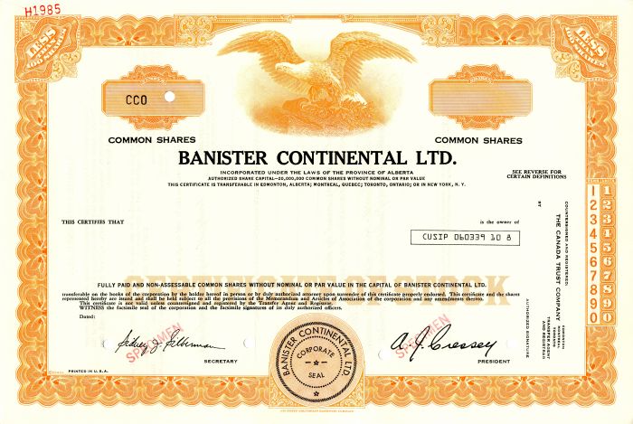 Banister Continental Ltd.