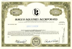 Burgess Industries Incorporated