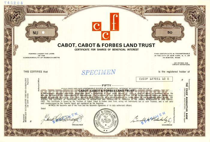 Cabot, Cabot and Forbes Land Trust