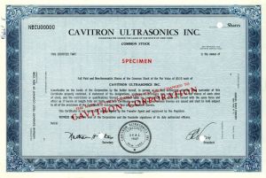Cavitron Ultrasonics Inc.