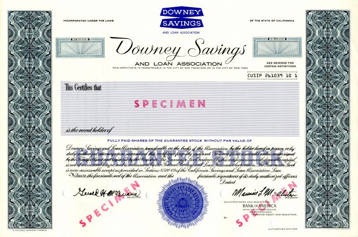 Downey Savings and Loan Association