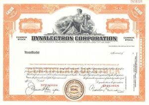 Dynalectron Corp. - Specimen Stock Certificate