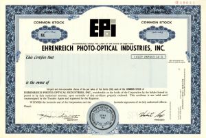 Ehrenreich Photo-Optical Industries, Inc.
