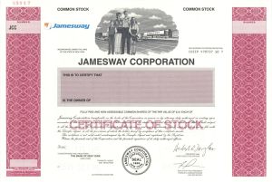 Jamesway Corp. - 1995 Specimen Stock Certificate