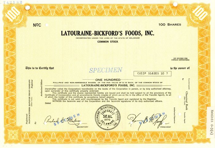 Latouraine-Bickford's Foods, Inc.