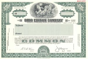 Ohio Edison Co. - Specimen Stock Certificate