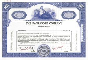 Pantasote Co. - Specimen Stock Certificate