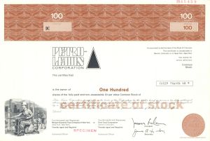 Petro-Lewis Corporation - 1977 dated Specimen Stock Certificate