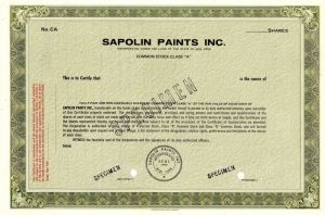 Sapolin Paints Inc.