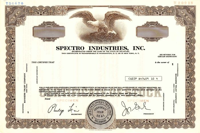 Spectro Industries, Inc.