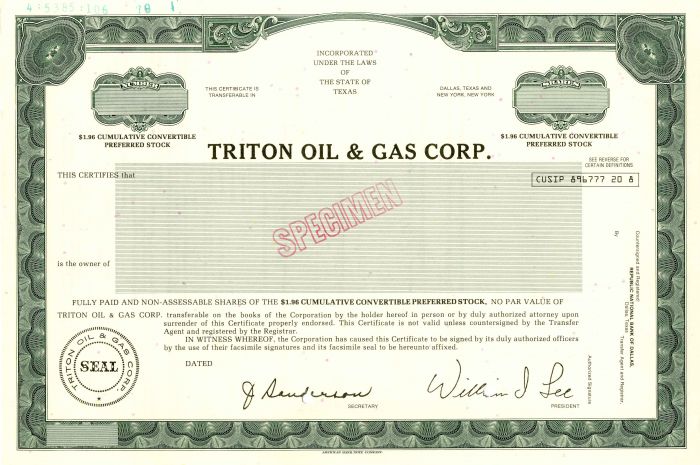 Triton Oil and Gas Corp.