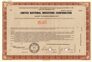 United National Investors Corporation