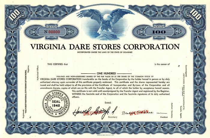 Virginia Dare Stores Corporation