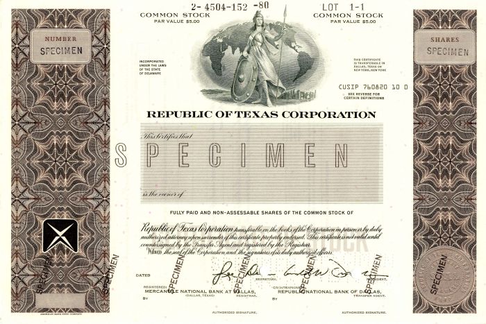 Republic of Texas Corporation