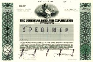 Louisiana Land and Exploration Co. - Stock Certificate