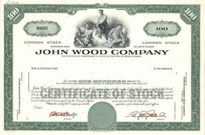John Wood Co. - Specimen Stock