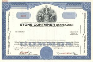 Stone Container Corporation - Specimen Stock