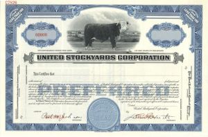United Stockyards Corporation - Specimen Stock