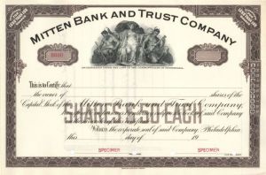 Mitten Bank and Trust Co.- Specimen Stock