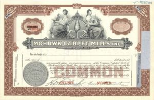 Mohawk Carpet Mills, Inc.- Specimen Stock Certificate