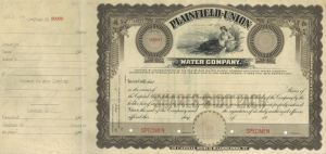 Plainfield-Union Water Co. - Specimen Stock