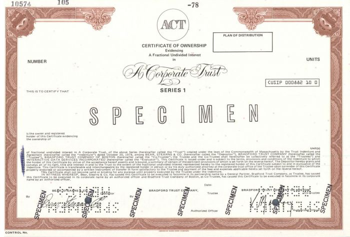 A Corporate Trust (ACT) - Specimen Stock Certificate