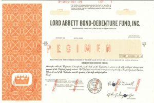Lord Abbett Bond-Debenture Fund, Inc. - Specimen Stock Certificate