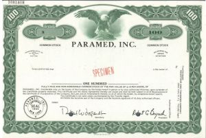 Paramed, Inc. - Specimen Stock Certificate