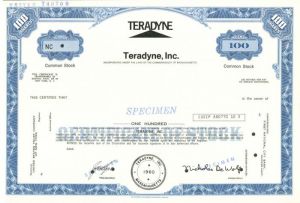 Teradyne, Inc. - Specimen Stock Certificate